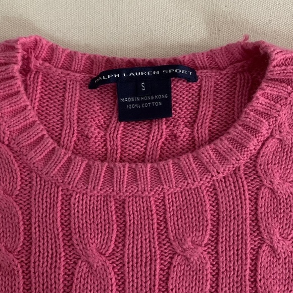 Vintage Polo Pink Cable Knit Sweater - Picture 3 of 5
